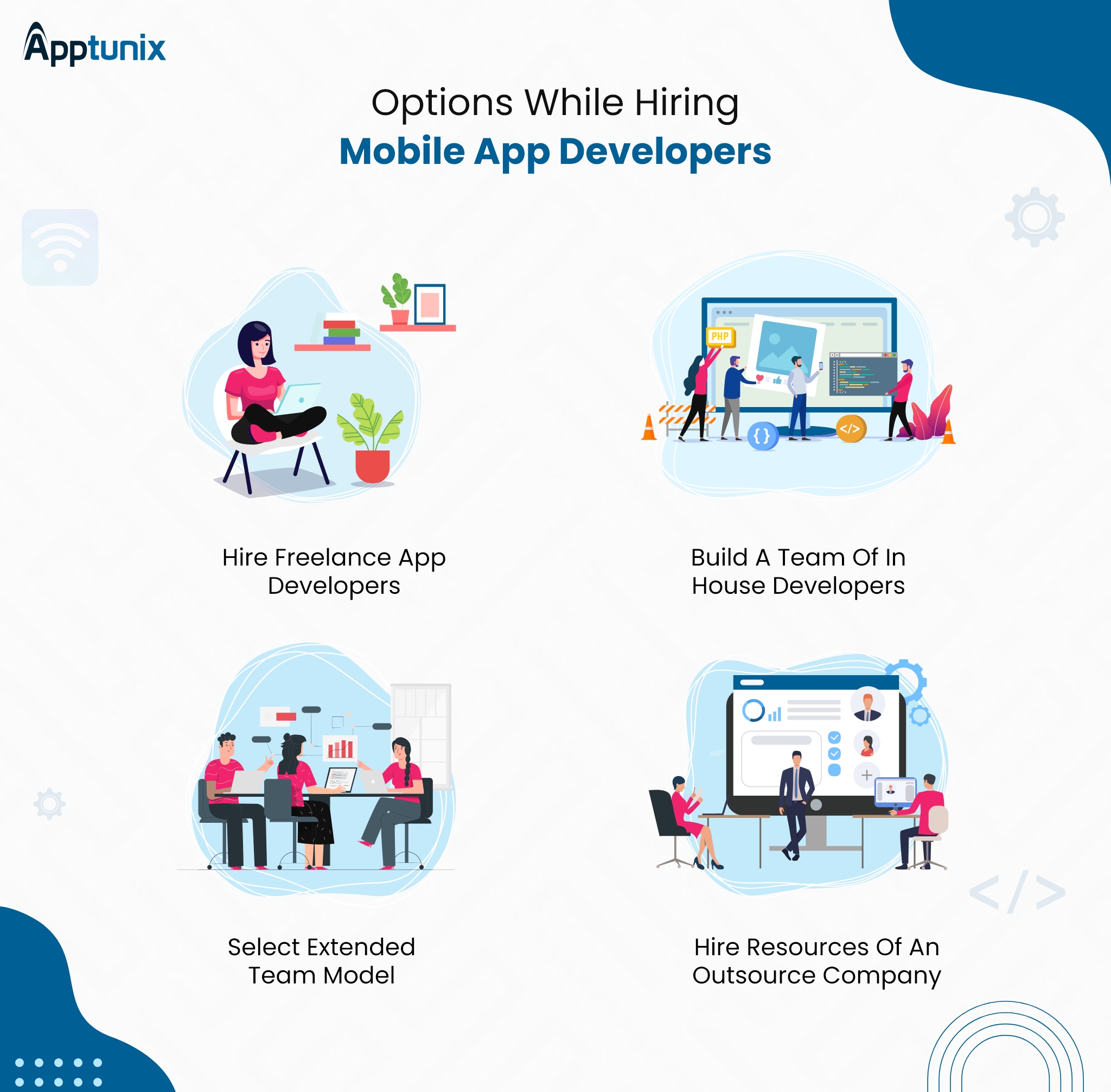 options to hire app developer